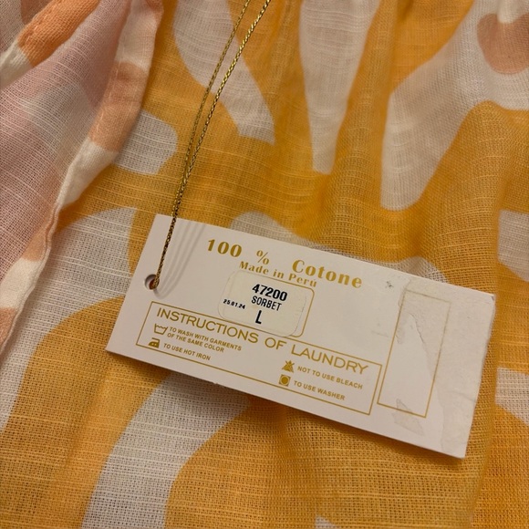 Blanco By Nature Boho Wide Leg Chiara Pants Large 100% Cotton Beach Pants NWT - Picture 4 of 8